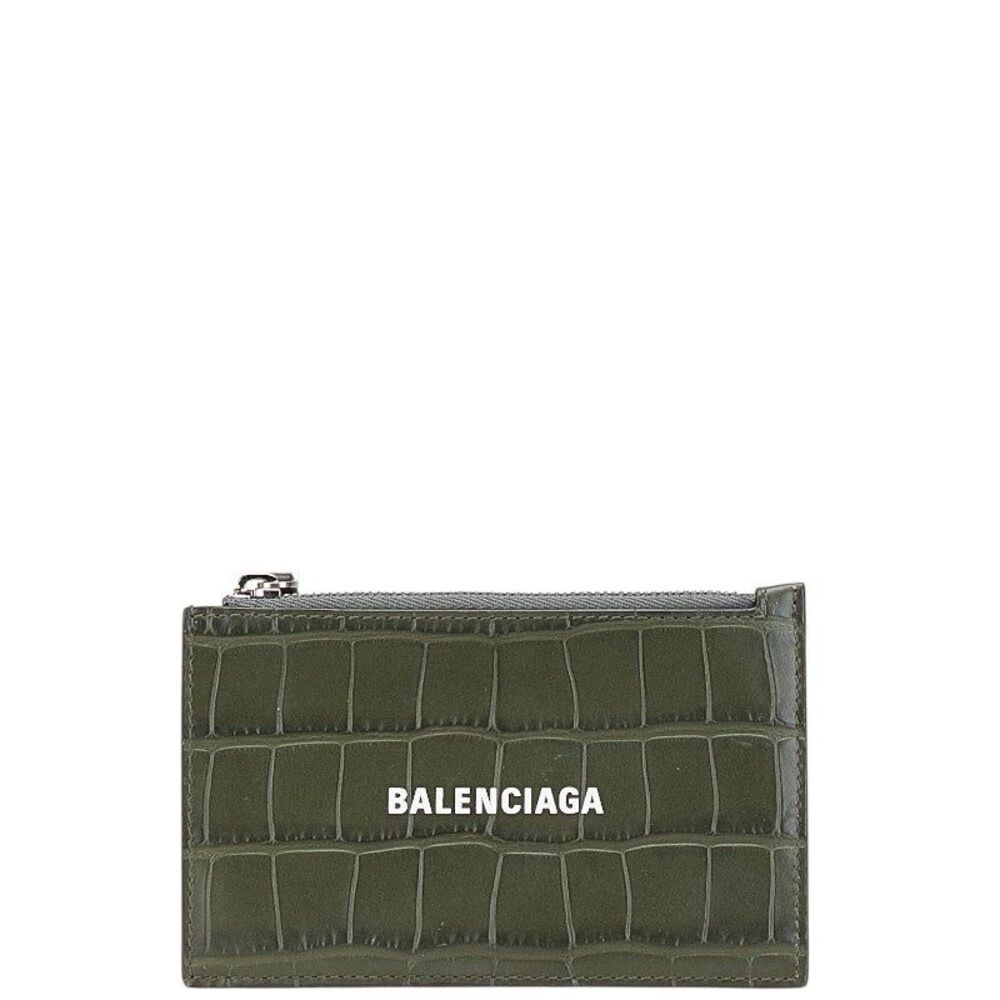 Balenciaga Embossed Fragment Case Leather Card Case